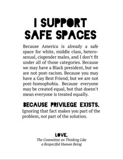 carcinocatnip:  some kids at my school tried to get a safe space going but the administration wouldn’t let them. 
