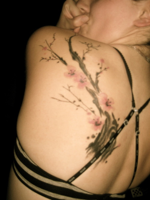 Ebony cherry blossoms