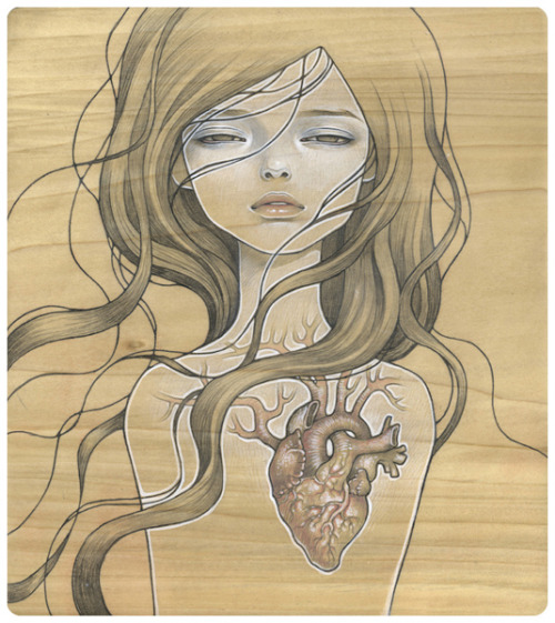 My Dishonest Heart by Audrey Kawasaki
I just finished my art exam^^ So I think it’s appropriate to post this amazing piece by Audrey Kawasaki, which was one of my main inspirations for one of my pieces :)