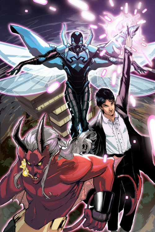 sweetaboutcomics: The New Teen Titans: Kid Devil, Blue Beetle, and Zachary Zatara.  It&rsquo;s dif