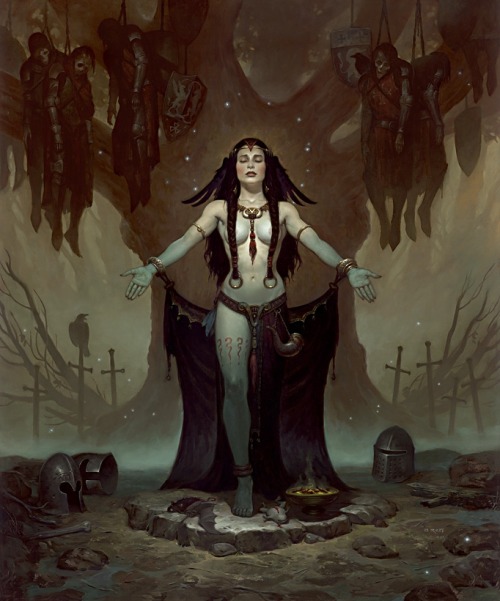 tatteredbanners:Morgan le Fey by Brom