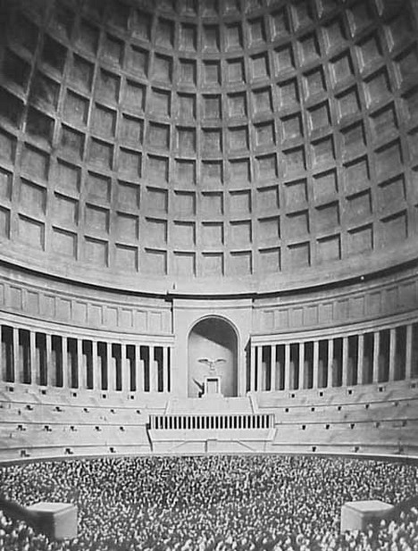 nickkahler: Albert Speer, Interior Perspective of the Volkshalle Project, Berlin, Germany, 1939