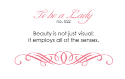 To Be A Lady