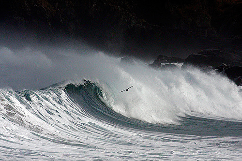 herthen:Atlantic surf hits shore at Port Nis, Northern Lewis, Outer Hebrides. (by Chris Sharratt)