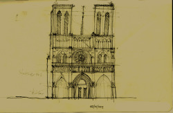 fuckyeahmoleskines:  Notre-Dame de Paris  I want to visit this place.  I hope I can feel something when I&rsquo;m there.