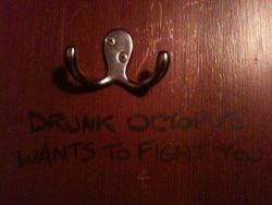 Nerdymcnerderson:  “Drunk Octopus Wants To Fight You.” 