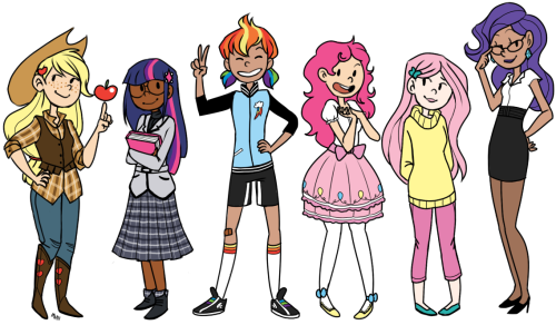 friendshipismagic:ramlives:wichatime:hospitalvespers:thought i’d draw the ponies as people!Ohmygosh 