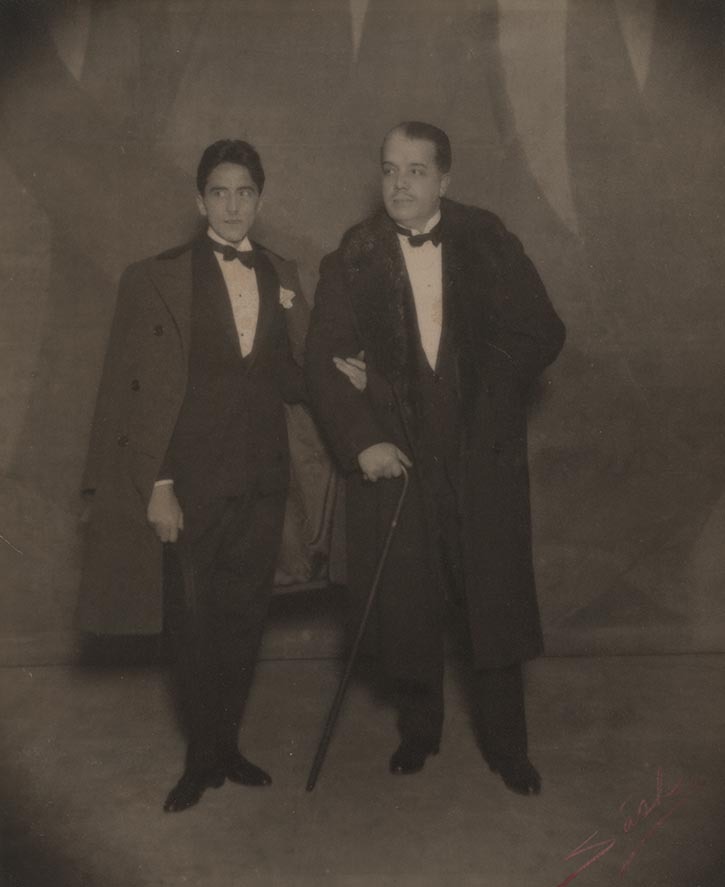 artemisdreaming:  Jean Cocteau (left) and Serge Diaghilev on opening night of Le