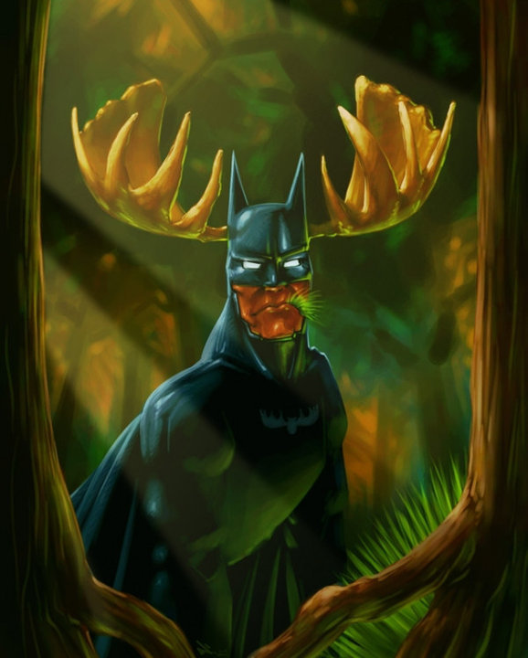herochan:  Batmoose - by Morgan Thomas Website || Twitter (Via: lerms | amazinglybadfanart)
