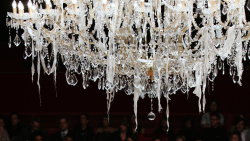 neogrotesque:Chandelier above Alexander McQueen’s