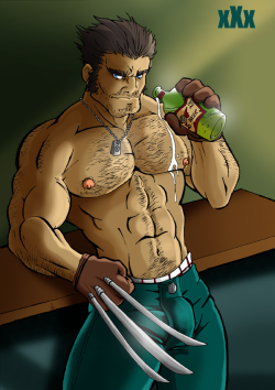 comicboners:  Wolverine & Beer [otp]