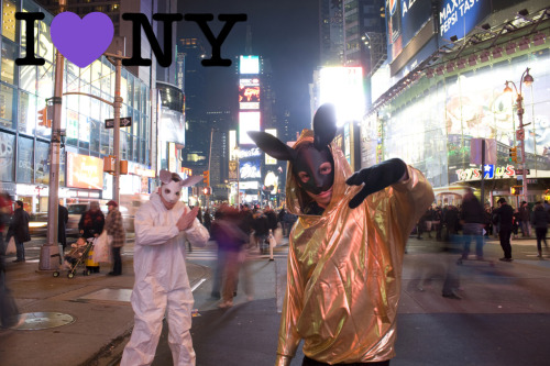 Time Square Hares - I <3 NY - December 2010