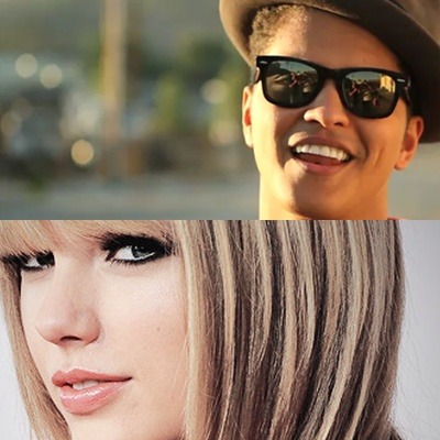 sertanejo:    Os seus olhos fazem as estrelas parecerem que não têm brilho. - Bruno Mars. E você tem um sorriso que eu poderia acender essa cidade inteira. - Taylor Swift.  