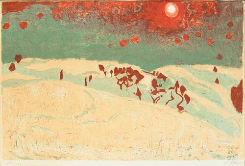 Porn photo themetropolitanline:  Cuno Amiet - Sonnenuntergang