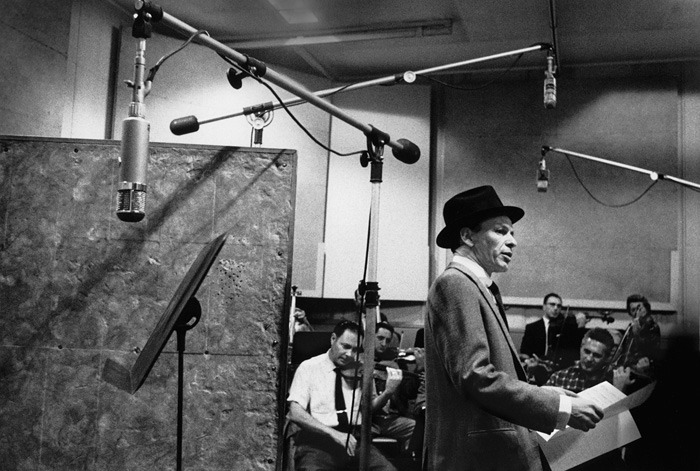 Frank Sinatra
Los Angeles
1955
Frank Sinatra singing in the studio, recording the soundtrack to ‘The Man With The Golden Arm’
Photo by Bob Willoughby
