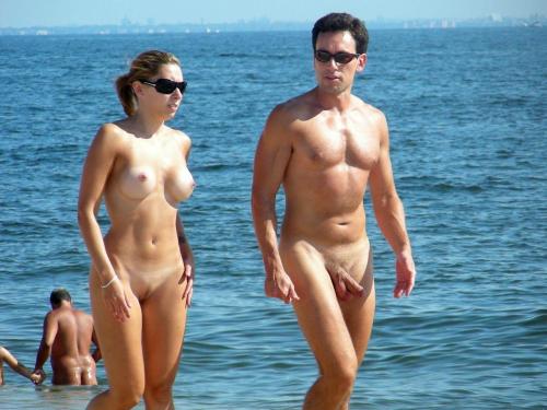 Nudist beach erection