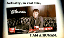 castielized:  thinkingorplotting:  wankchester:  It’s something I don’t normally talk about on camera. (x)  There is no way you are human, Misha. You are some hybrid of amazing and quality.  HAHAHAHAHAHA no. 