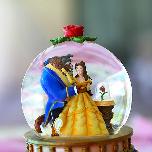 Porn photo  Disney Store: The Beauty and the Beast Snowglobe