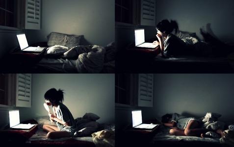  Me relaciono tão bem com a minha cama e com o meu computador. Somos um triângulo amoroso. Caio Fernando Abreu 