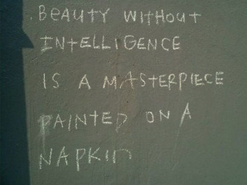 Beauty without intelligence..