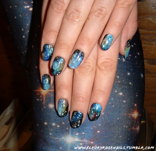 Blood Rose Nails: Galaxy nailz!