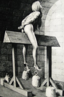 Skinned-Teen:  The Judas Cradle The Victim Is Hoisted Up In The Manner Shown In The