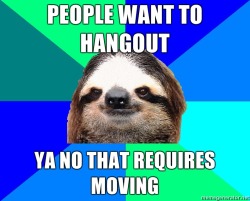 FUCK YEAH SOCIALLY LAZY SLOTH