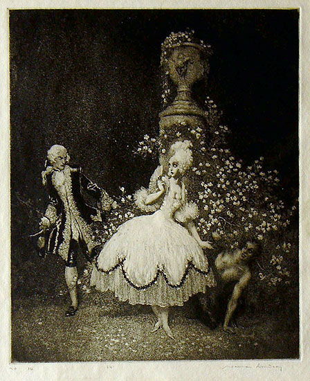 monsieurleprince:Norman Lindsay, XVIII century themed illustration