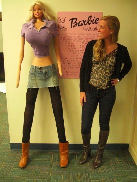 10000steps:   • If Barbie were an actual women, she would be 5’9” tall, have