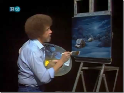 lickystickypickyme:  (Happy Little) Things You Didn’t Know About Bob Ross.  He Worked for Free. The Joy of Painting ran new seasons on PBS from 1983 to 1994  Ross actually did the series for free;  his income came from Bob Ross Inc.  Ross’ company