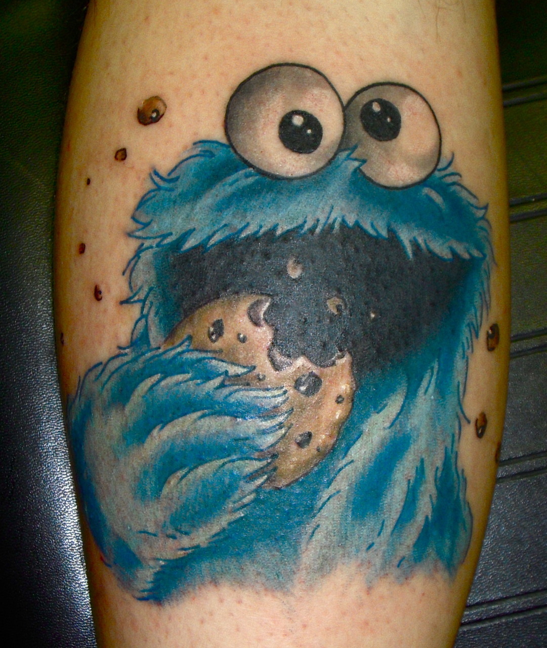 Tattoo uploaded by Charlett Bee  Healed cookie monster  Tattoodo