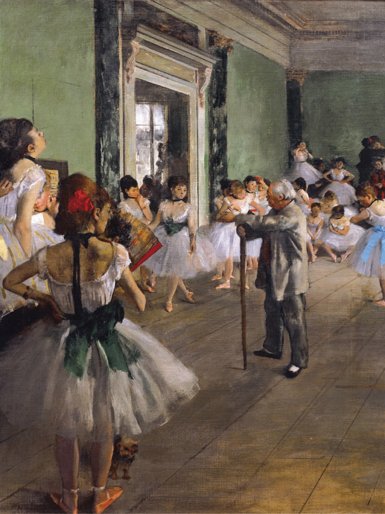 welovepaintings:  Edgar Degas (1834-1917)The Ballet ClassBetween 1871 and 1874Oil