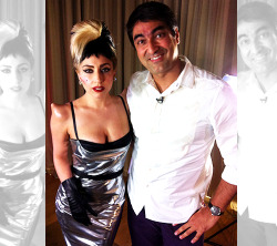 rebootmymechanicalheart:   Lady Gaga and reporter Zeca Camargo for a brazilian show called “Fantástico”.  love the dress!  i want her outfit, now. she always looks so lovely.