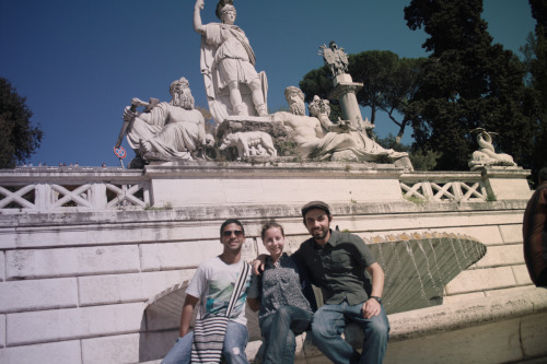 With Jésus and Christina, in Rome