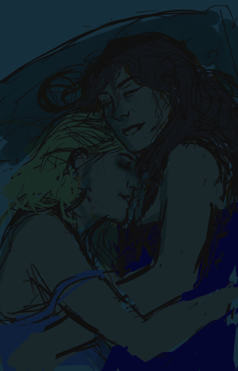 goodlordthatsmoist: ugh meant to be talia and susan nuzzling. before talia wakes up and finds susan 