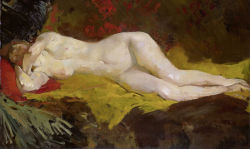 paperimages:  George Hendrik Breitner (Dutch, 1857 – 1923), Reclining Nude, 1887 