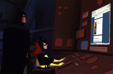 thebirdandthebat:  fybatmantheanimatedseries:  Meanwhile, in the Batcave…  Best GIF ever or best GIF ever?