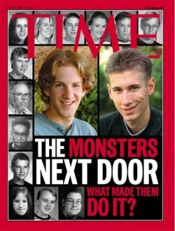 stay-small:  serialkillersandtruecrime:  In was 12 years ago today (11:19am – 12:08pm) that Eric Harris and Dylan Klebold killed 12 students and 1 teacher at Columbine High School in Colorado.  so sad \: 