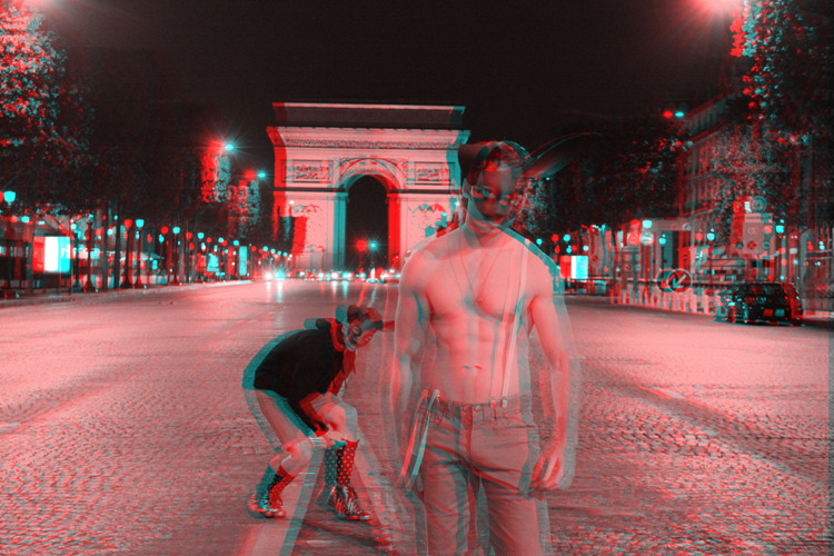 Le Lapin La Nuit 3D - Paris, France - Alexander Guerra 2010  http://www.mysoti.com/mysoti/designer/alexanderguerra/product/1108649/AlexanderGuerra&ndash;tshirt&ndash;Le-Lapin-3D