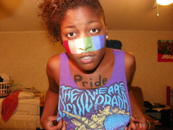 boredom + face paint = this greatness.(: