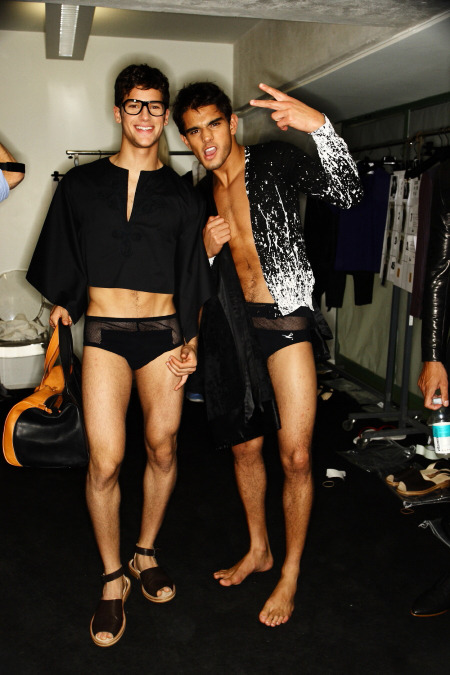 manhattanlights:  Backstage at Jean Paul Gaultier. 
