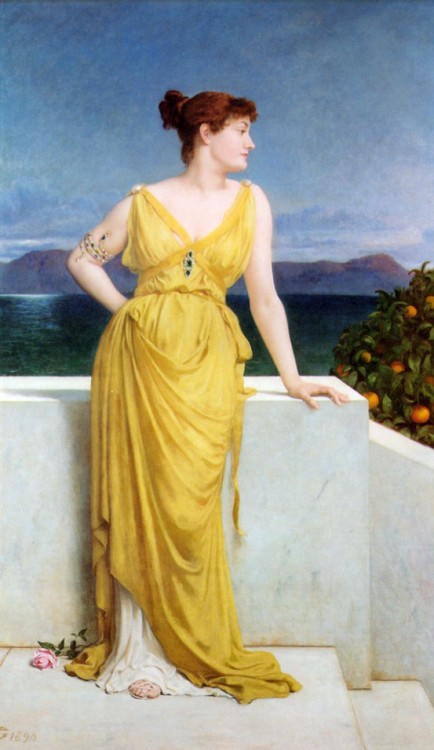 Mrs. Charles Kettlewell in Neoclassical Dress, Frederick Goodall