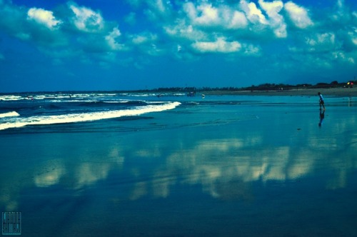 Porn photo Reflection of the sky on sand Bagasbas, Bicol