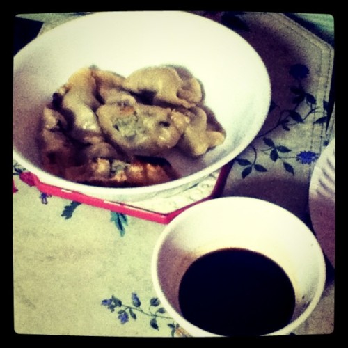 Sister made some dumplings.   (Taken with instagram)