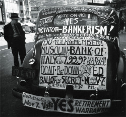 Car At Election Time, San Francisco Photo By John Gutmann, 1938