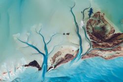 likealilikoi:  Tidal flats and channels on the western side of the Bahamas’ Long Island are seen in a 2010 astronaut photograph.