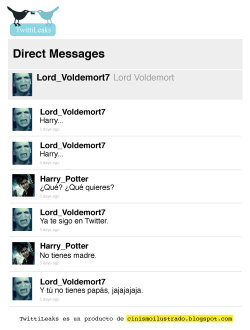 “DM de Voldemort a Harry” xD