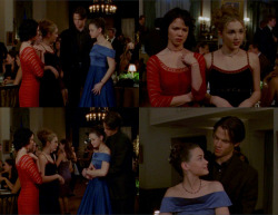 balalaikasringingout:  LOUISE: Rory…you came. Oh, great dress. Who’s it by?RORY: Lorelai Gilmore.MADELINE: You made it yourself?RORY: No, my mom made it for me.MADELINE: (impressed) She did? Really?RORY: Yeah.LOUISE: So you traveling with a bodyguard