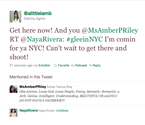 brittana-:i feel quite sorry for naya and amber all their friends are having fun filming in new york