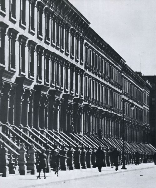 liquidnight:  Andreas Feininger Brownstone Houses on West 46th Street, circa 1940s From New York in the Forties 